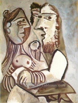 cubisme Tableau Peinture - Homme et femme 1971 Cubisme